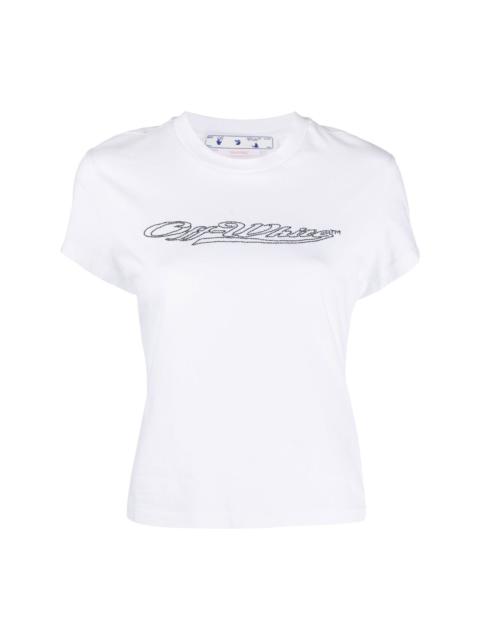 Off-White logo-print organic cotton T-shirt