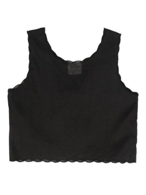 forte_forte scallop-trim tank top