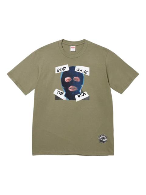 Supreme Supreme SS26 God Save Us T-Shirt 'Light Olive' SUP-SS26-162-OLV