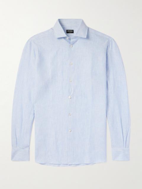 ZEGNA Striped Oasi Linen Shirt