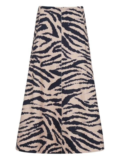 Cara Cara zebra-print skirt