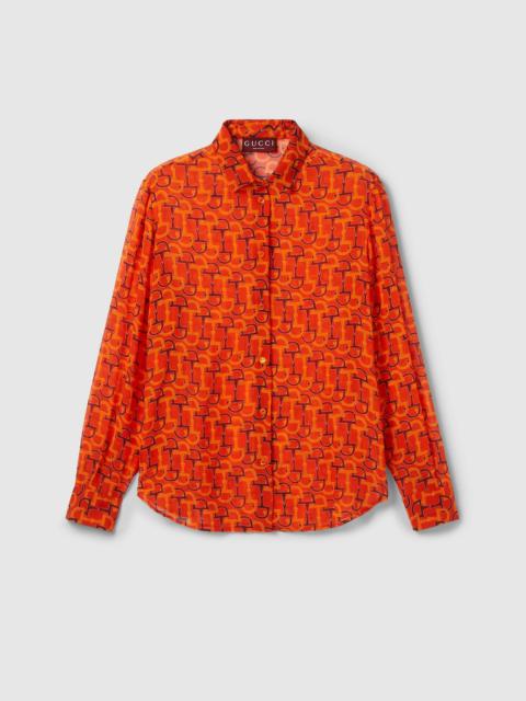 GUCCI Printed silk shirt