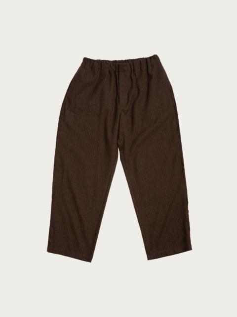 JAMES COWARD Carry On Pant - Dark Brown Stripe
