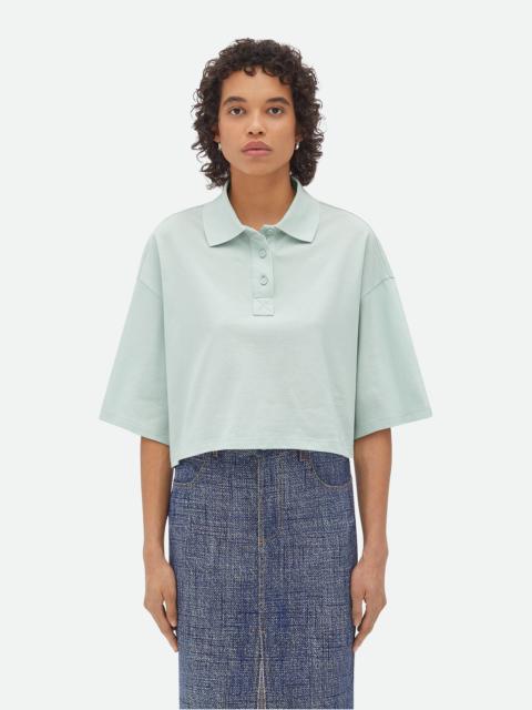 Bottega Veneta Cropped Cotton Piquet Polo