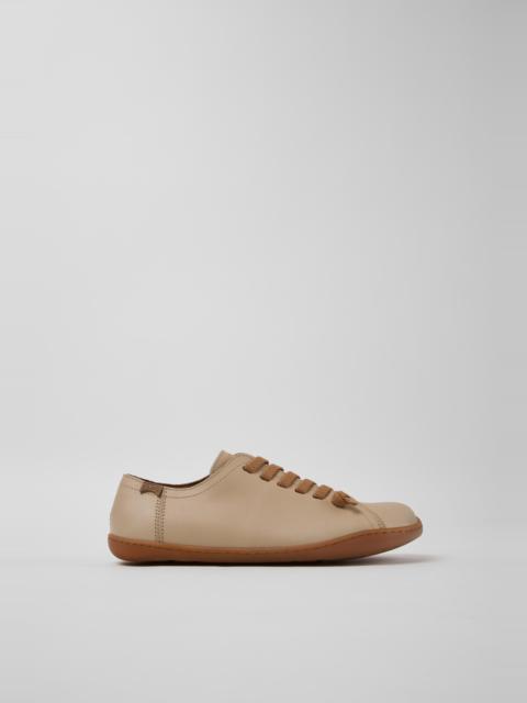 CAMPER Peu Beige Nubuck Shoes for Women.