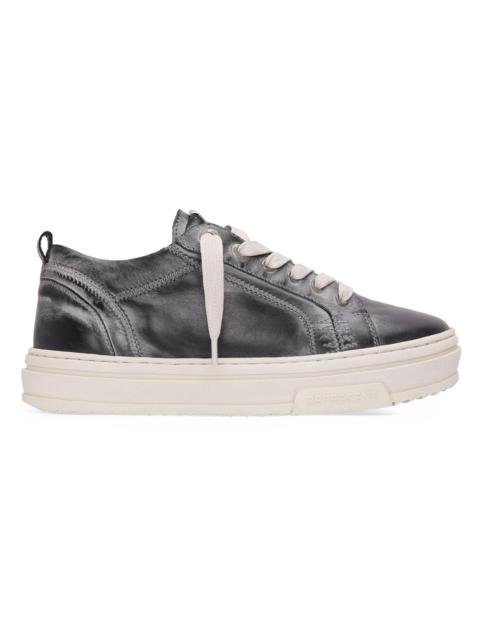 REPRESENT Men's HTN Low-Top Distressed Leather Sneakers - Off Black