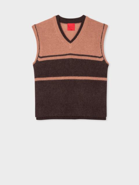 Paul Smith Brown Wool-Mohair Knitted Vest