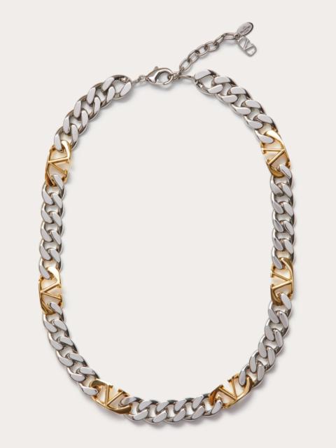 VLOGO CHAIN METAL NECKLACE
