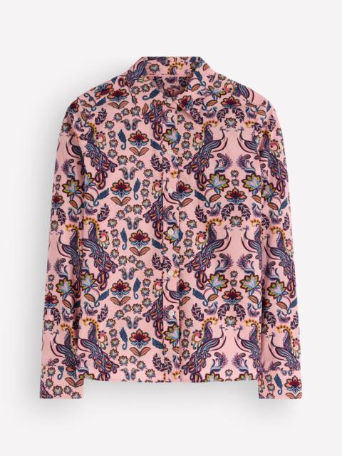 BODEN The New Sienna Cotton Shirt-Peacock Paradise
