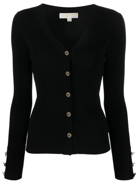 MICHAEL KORS logo-debossed button-front cardigan