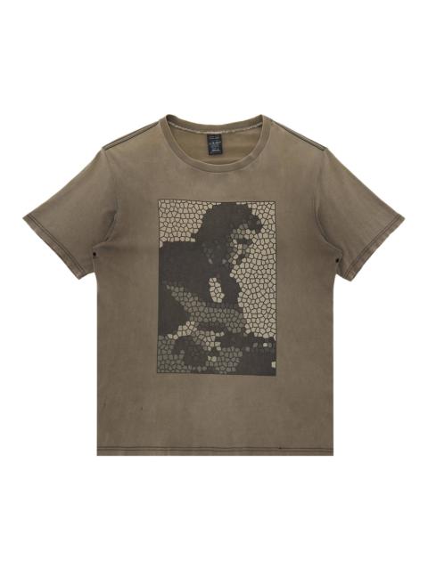 NUMBER (N)INE Vintage Number (N)ine Johnny Cash Mosaic Tile Print Tee 'Faded Olive'