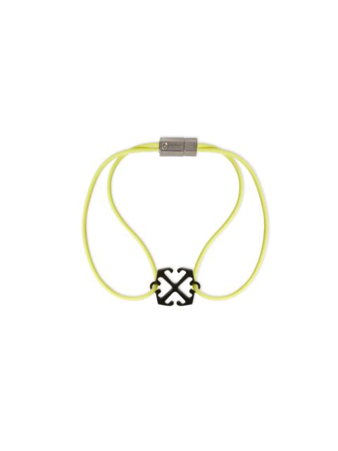Off-White Fluo/black Arrow Rubber Bracelet