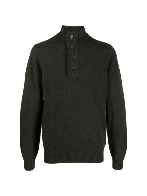 Barbour button-front pullover jumper