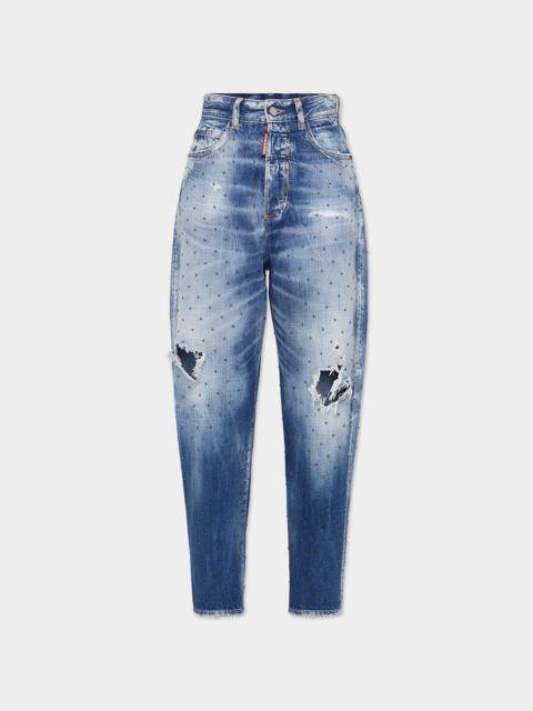 DSQUARED2 MEDIUM EVERYTHING WASH - STUDS 80'S JEANS