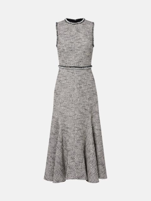 Safiyaa Andrea tweed midi dress
