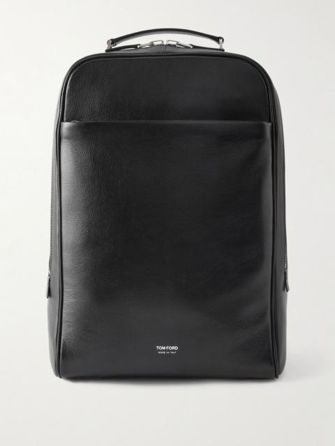 TOM FORD Full-Grain Leather Backpack Black