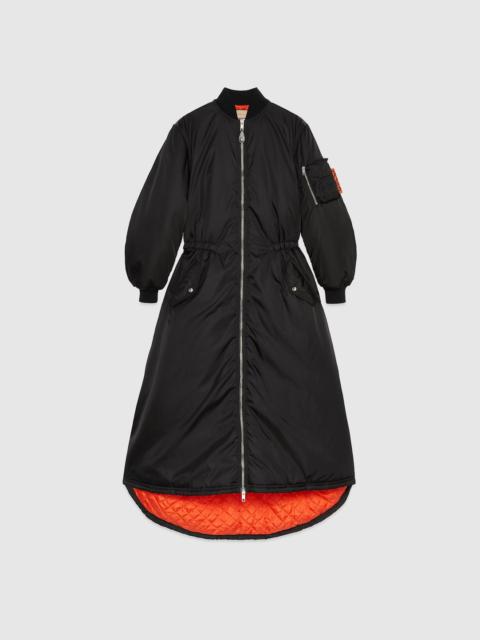 GUCCI Fine nylon coat with Gucci label