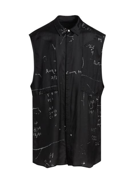 Rick Owens Men's Camicia Senza Abstract Vest - Black Milk