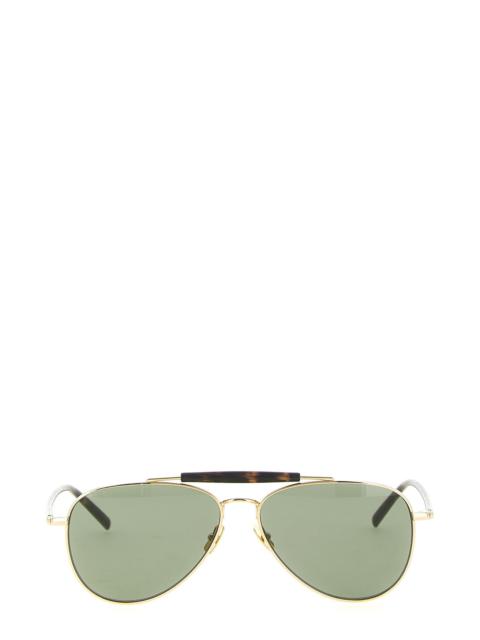 SAINT LAURENT Aviator Sunglasses With Double Bridge