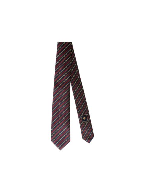 GUCCI striped horsebit-pattern tie