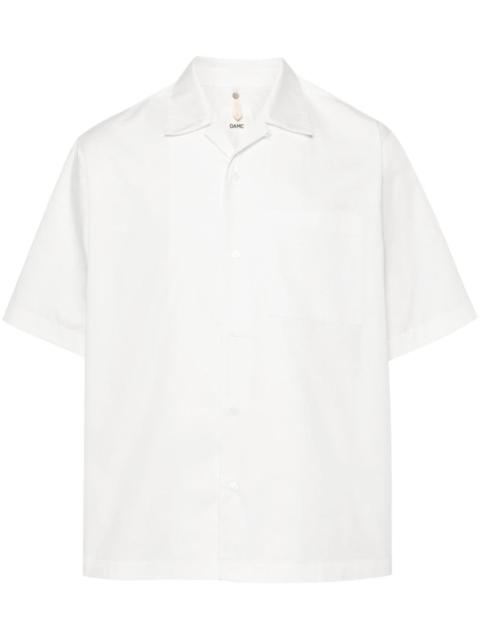 graphic-patch poplin shirt