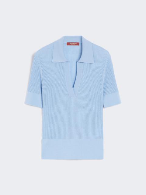 UBERTA Sequinned wool and silk polo sweater