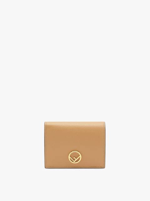 FENDI Beige leather compact wallet