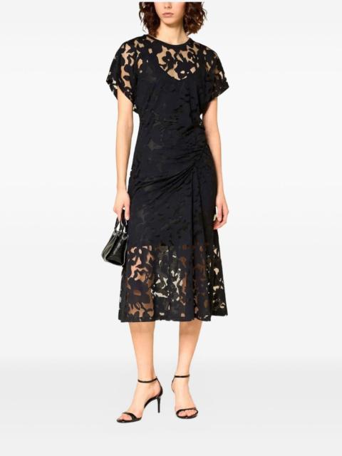 BOSS floral gathered dress