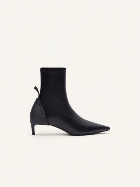 courrèges SCUBA STRETCH LEATHER ANKLE BOOTS