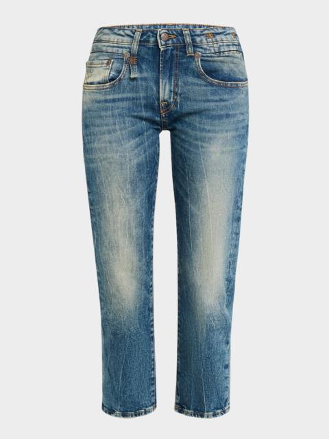 R13 Boy Straight Cropped Jeans