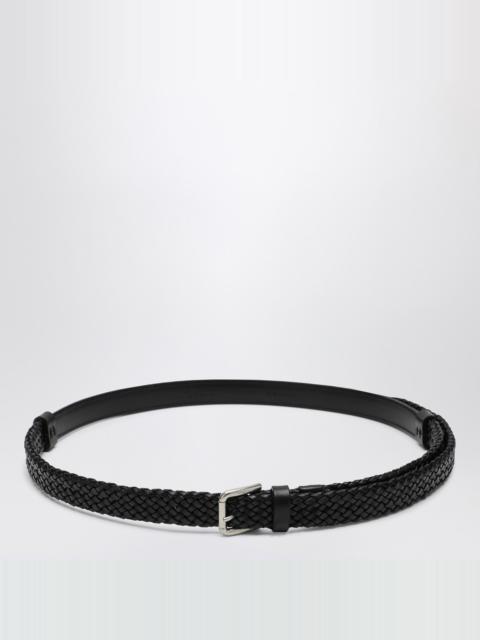 Dolce & Gabbana Black woven leather belt