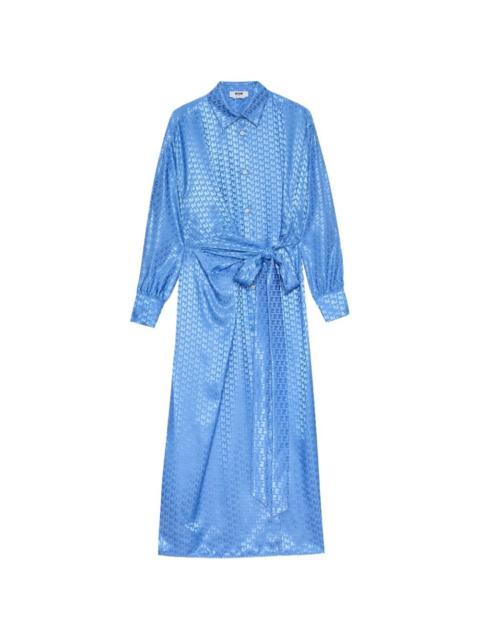 MSGM tie-waist patterned dress