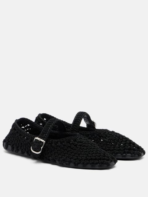 Alaïa Braided satin cord ballet flats