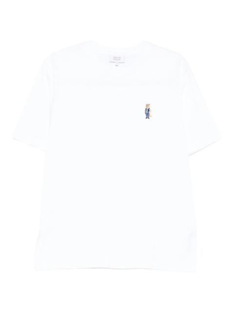 Maison Kitsuné Maison Kitsuné Fox-embroidered Cotton T-shirt