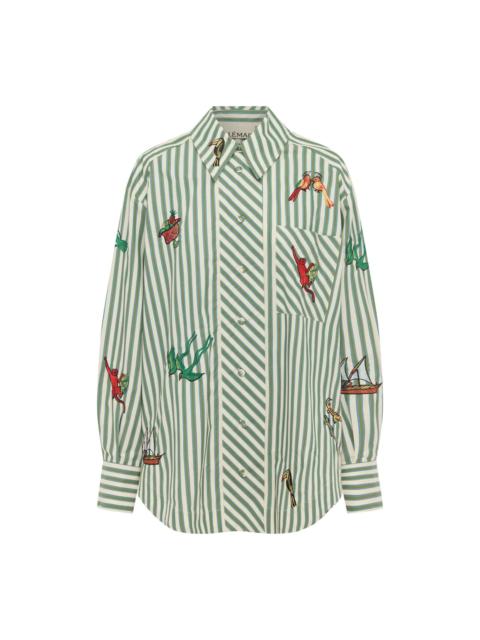 ALÉMAIS Bisou Embroidered Long Sleeve Shirt