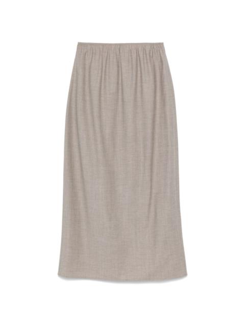 column-silhouette midi skirt