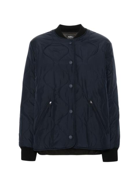 A.P.C. quilted padded bomber jacket