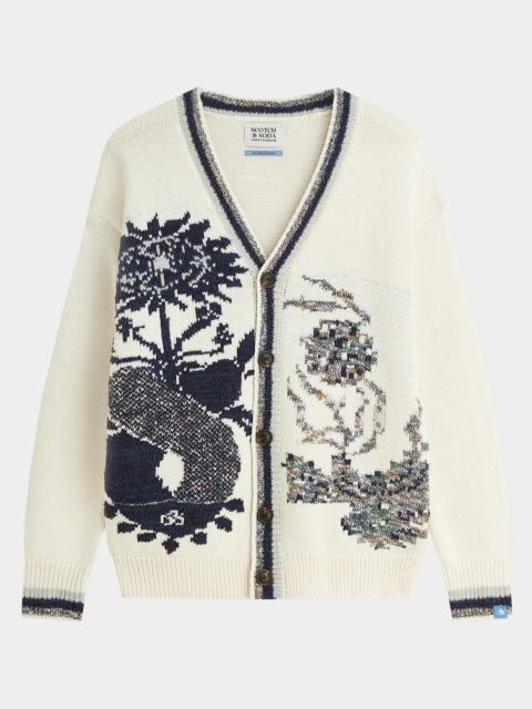 SCOTCH & SODA Men's Intarsia Cotton-Blend Cardigan