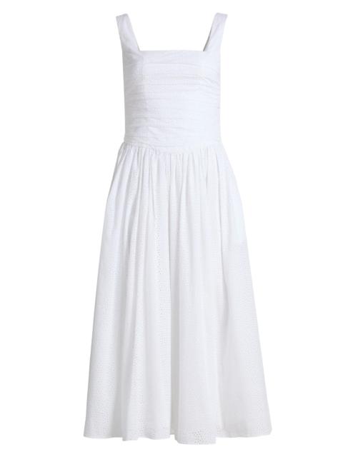 markarian Women's Maeve Ruched Eyelet Cotton Midi-Dress - White Floral Eyelet