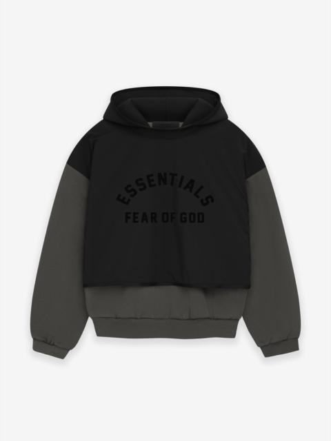 Nylon Fleece Hooded Sweater