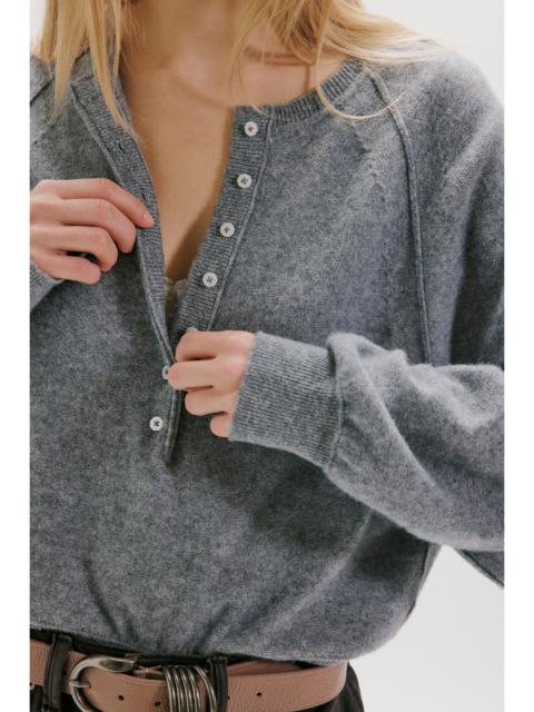 FREE PEOPLE Porta Cashmere Henley Sweater