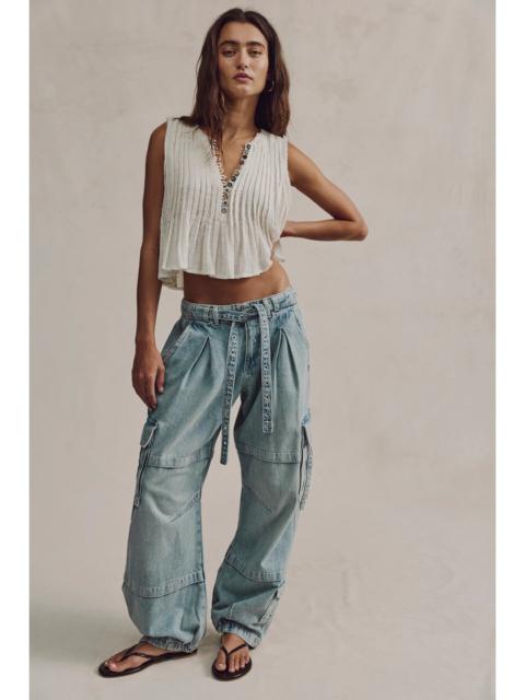 FREE PEOPLE We The Free Reef Curved Cargo Jeans