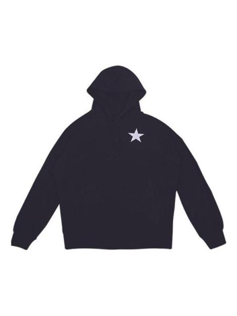 (WMNS) Converse Logo Knit hooded Drawstring Black 10020752-A01