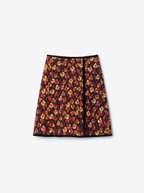 Burberry Geranium Leaf Quilted Nylon Skirt
