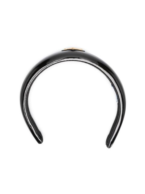 Prada enamel triangle-logo hairband