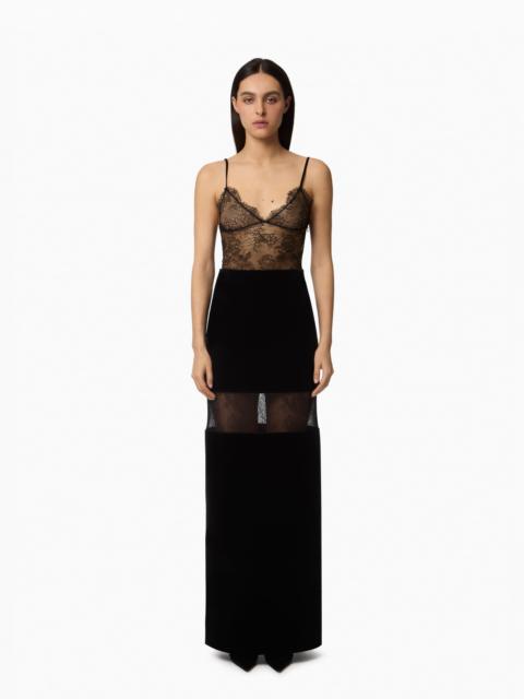 NINA RICCI Long Velvet Skirt
