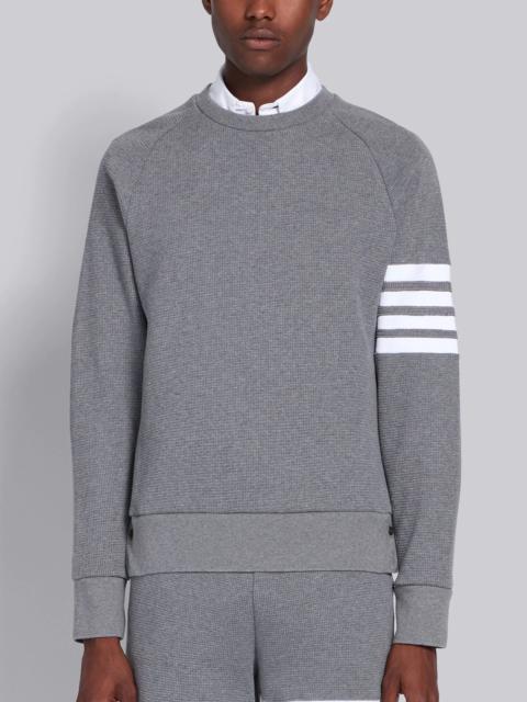 Thom Browne Medium Grey Raglan Sleeve 4-Bar Sweatshirt
