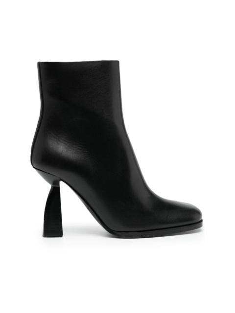 sculpted-heel ankle boots