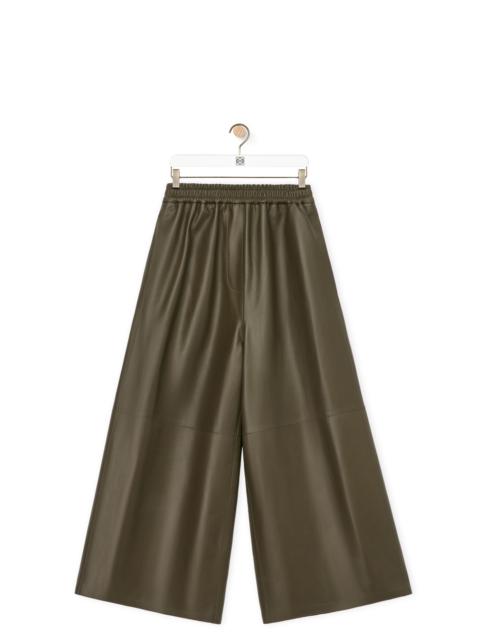 Cropped trousers in nappa lambskin