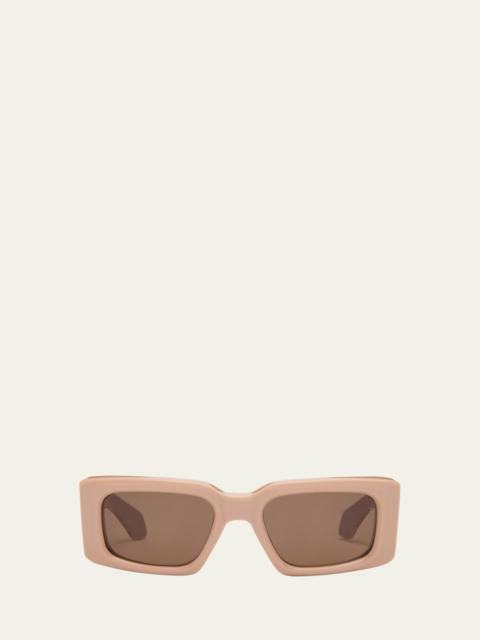 JACQUES MARIE MAGE Men's Supersonic Acetate Rectangle Sunglasses